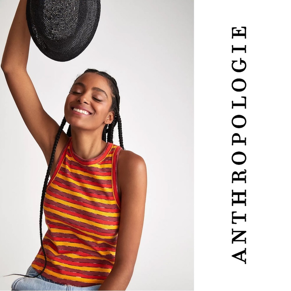 Anthropologie Ribbed Racer Tank